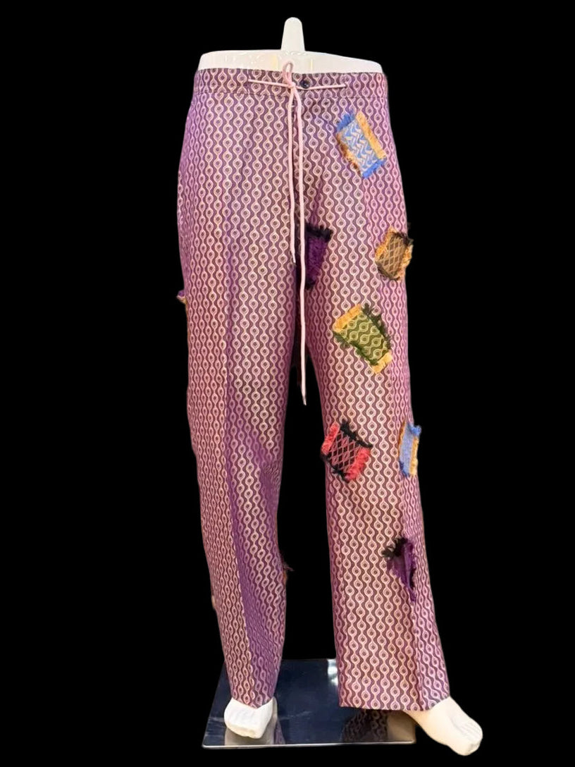 D’Lamba patterned African pants for men with colorful decorative details