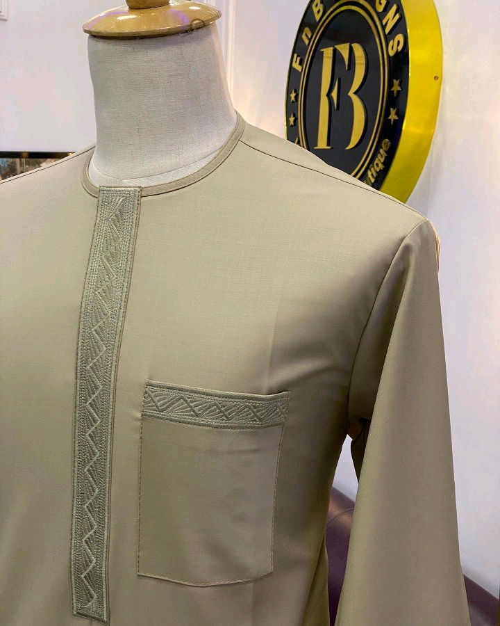 Olive Khaki African Kaftan for Men